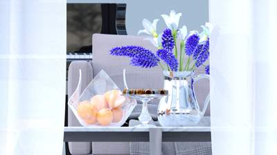 Zomer stilleven met sinaasappels