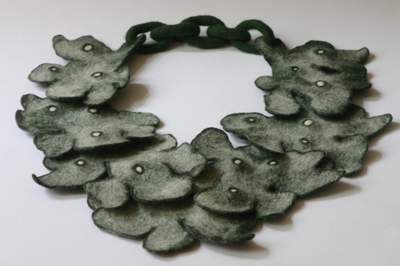 Bladerkrans rood/paars